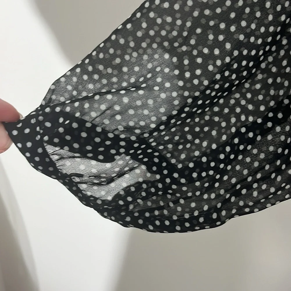 Motherhood Black and White Dotted Blouse - Picture 6 of 6